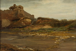 Study of Old Castle and Beach at Palo